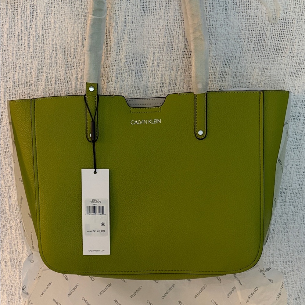 Calvin Klein Olive Green Tote